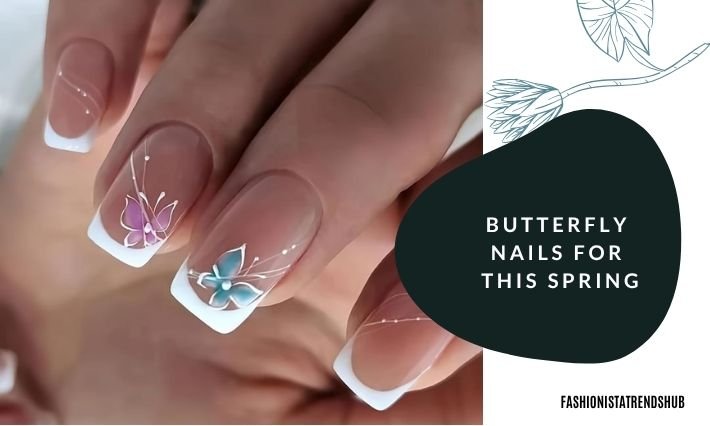 butterfly nails for this spring