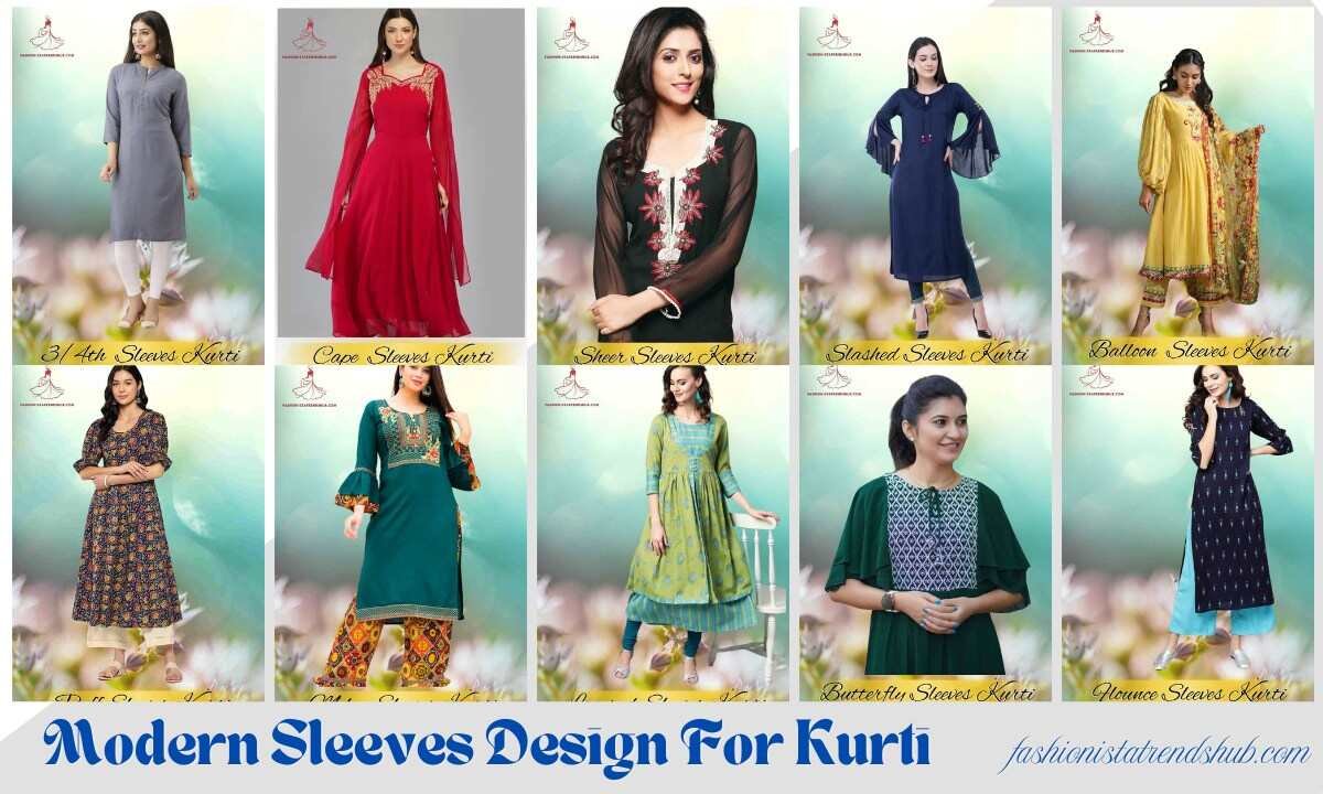 Modern Sleeves Design For Kurti: Stylish Elegant Kurti Designer Sleeves