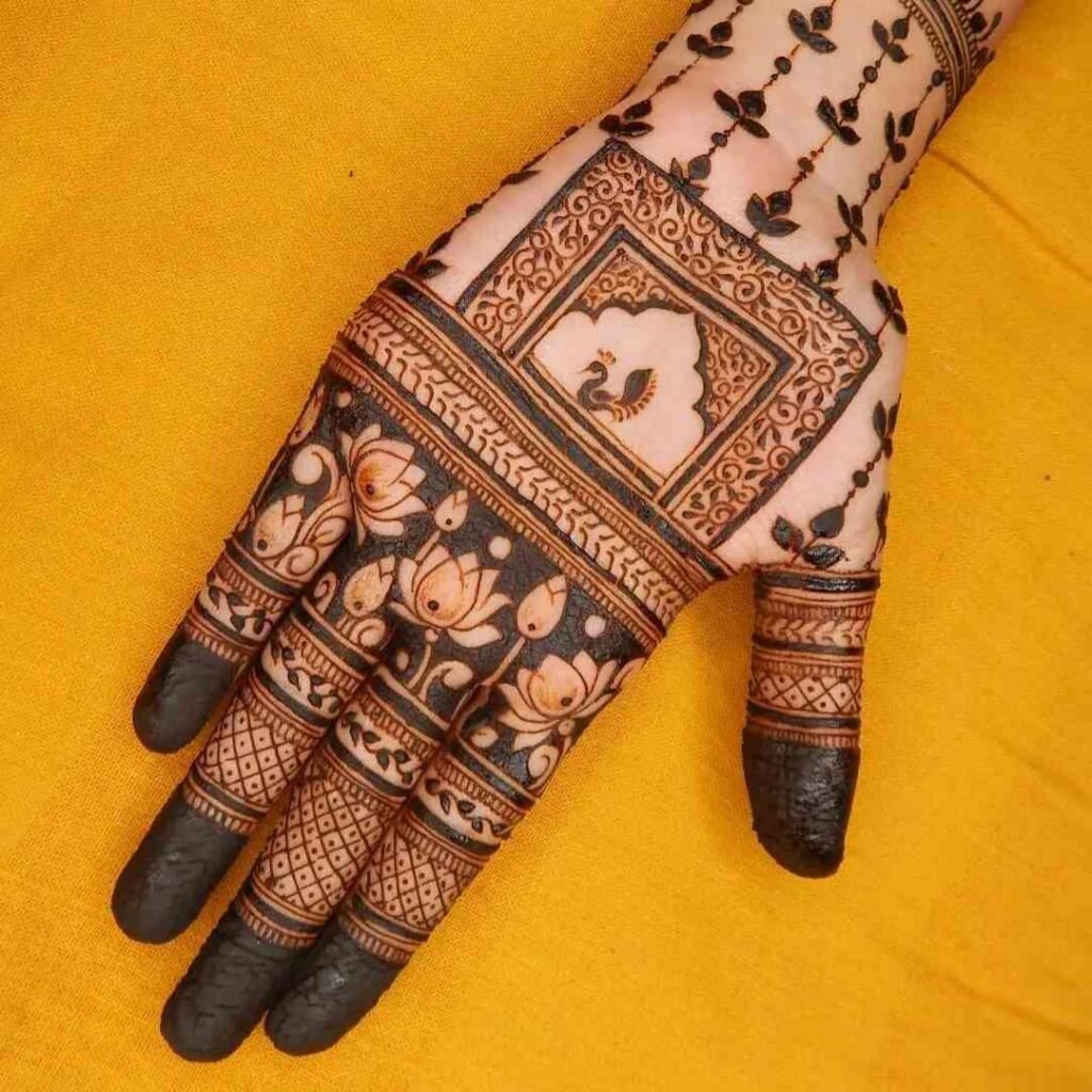 Lotus Flower Mehndi Designs