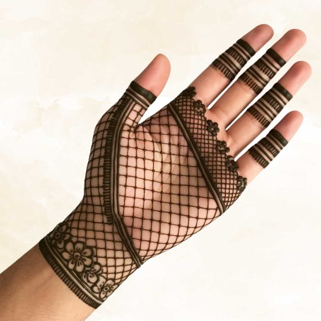 Net Pattern Mehndi Design