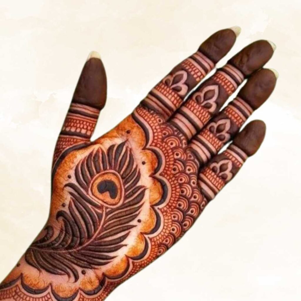 Peacock Feather Mehndi Design