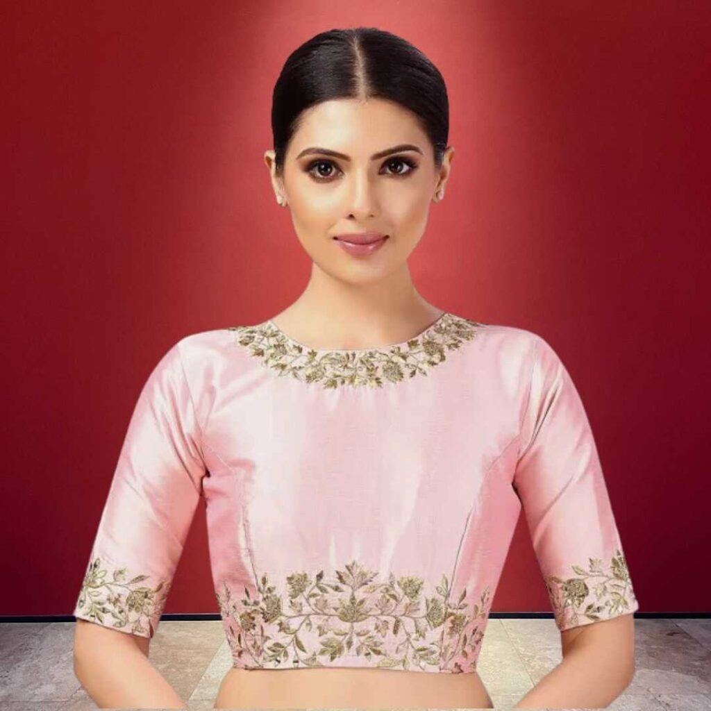 Silk Saree Simple Blouse Designs