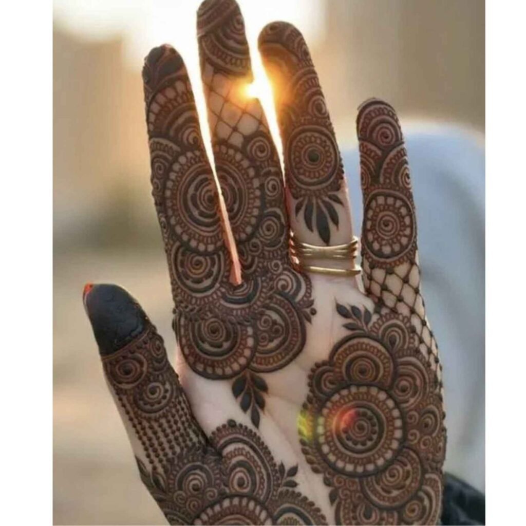 Floral Archway Mehndi Design for Front Hand
