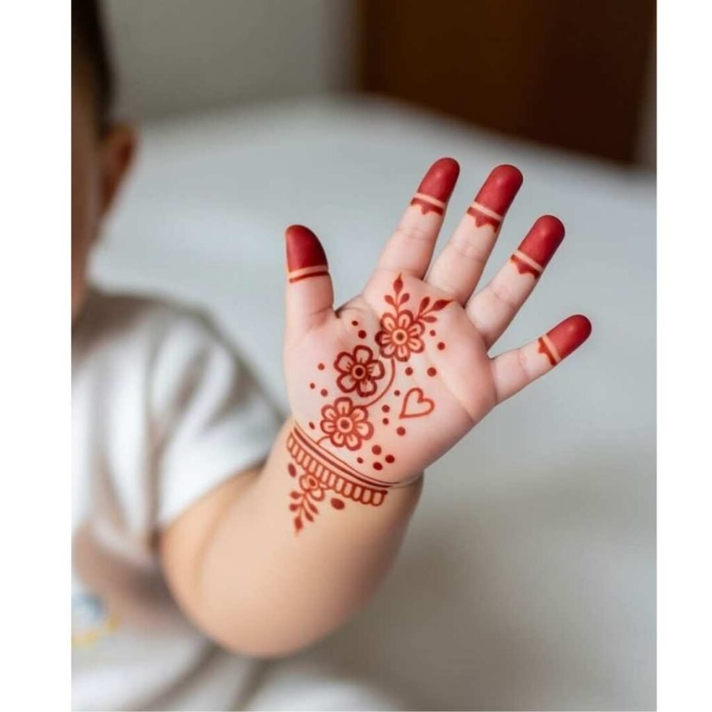 Floral Designs Mehndi Design for Kids