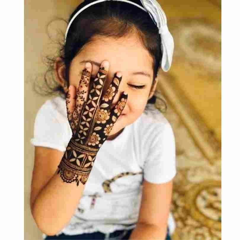 Geometric Shapes Mehndi Design for Kids