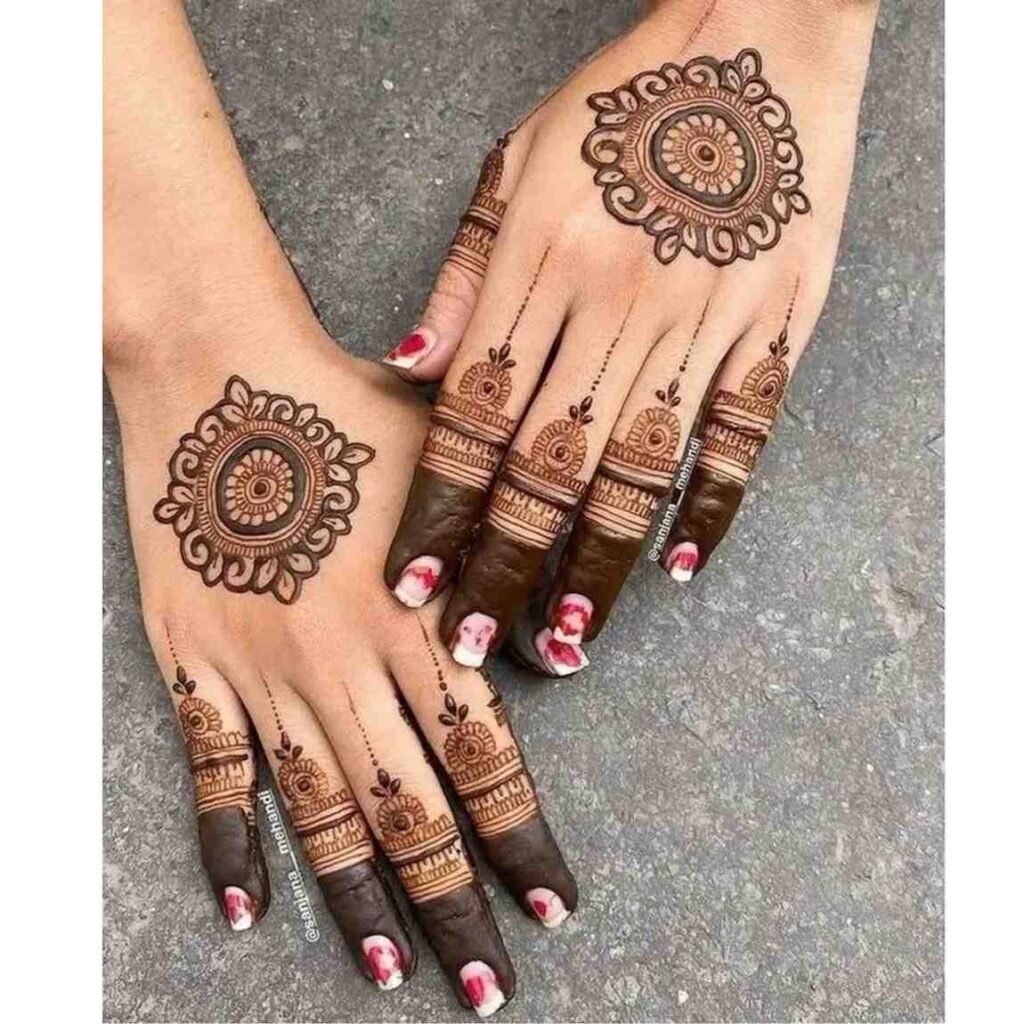 Jewelry-Inspired Detailing Mehndi Design for Back Hand