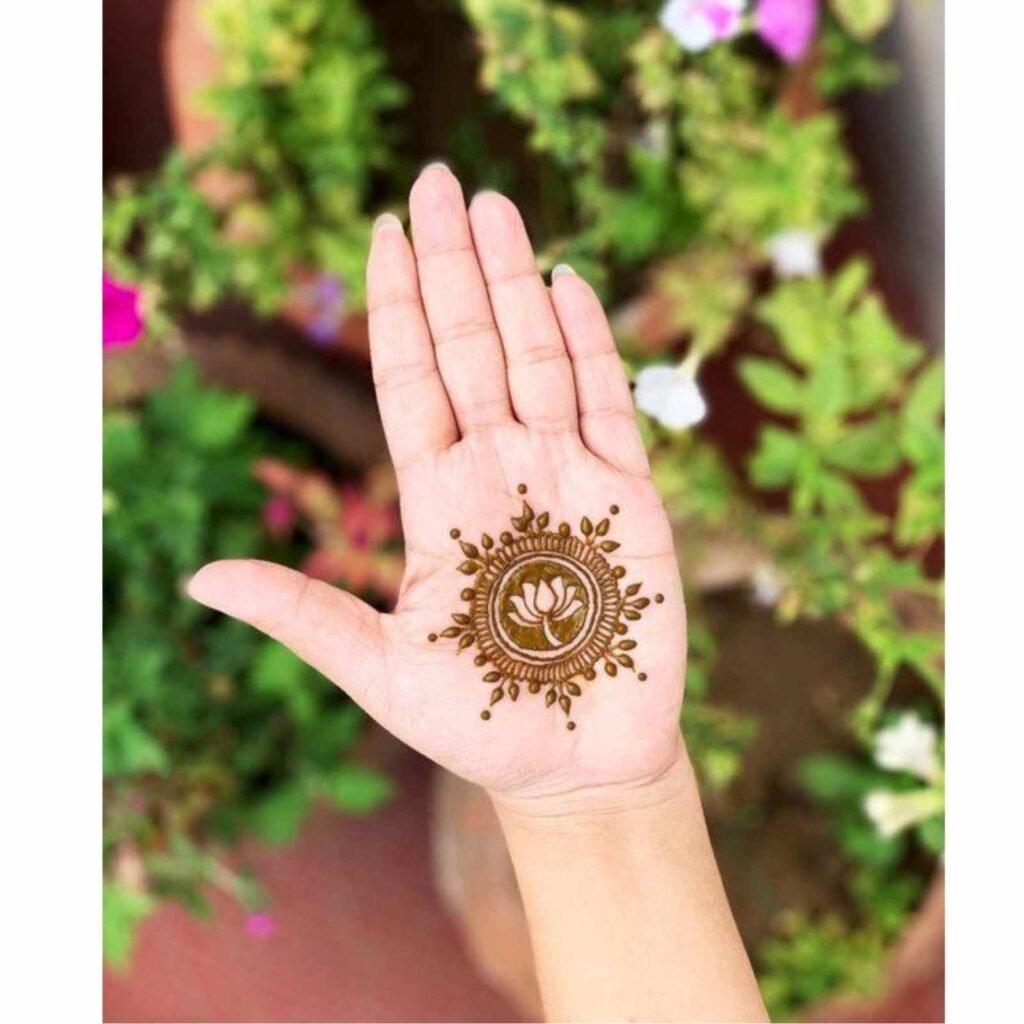 Lotus Mainstay Mehndi Design