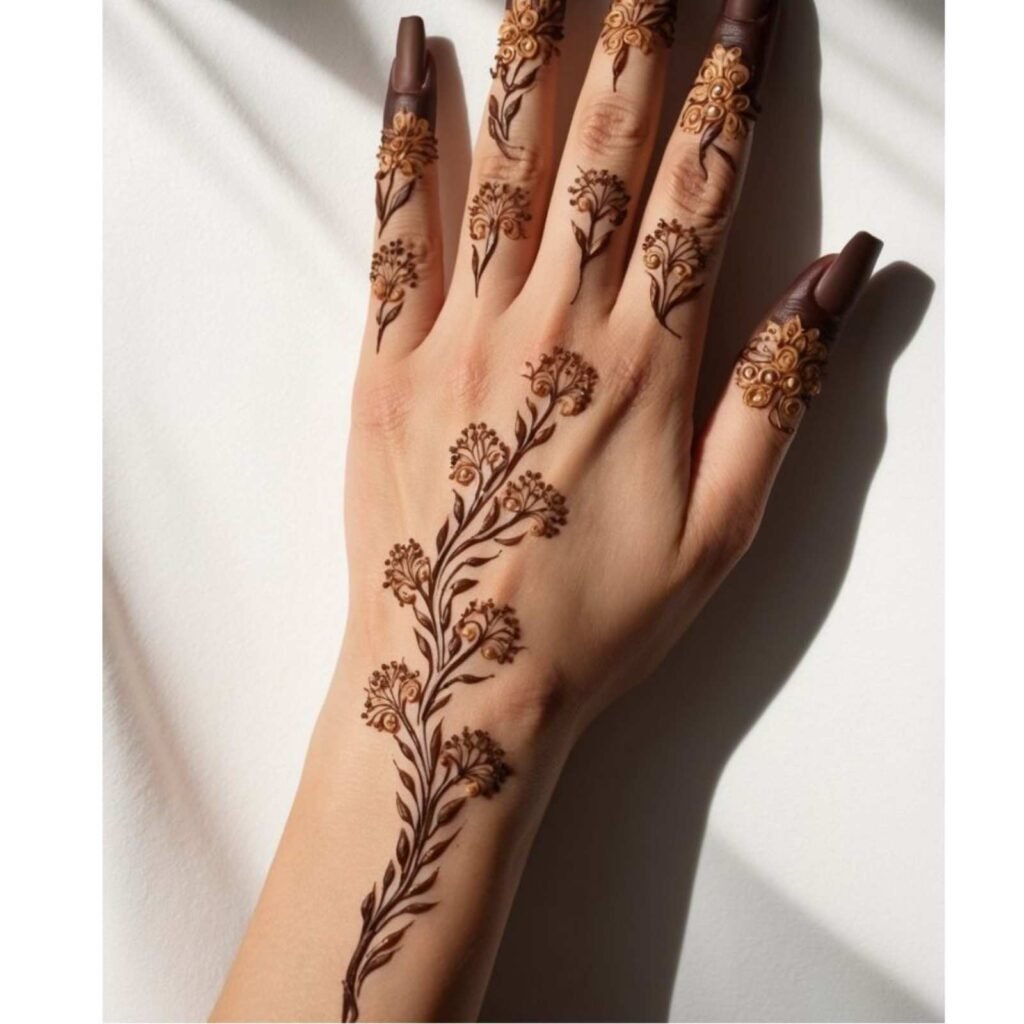 Minimal Arabic Mehndi Design