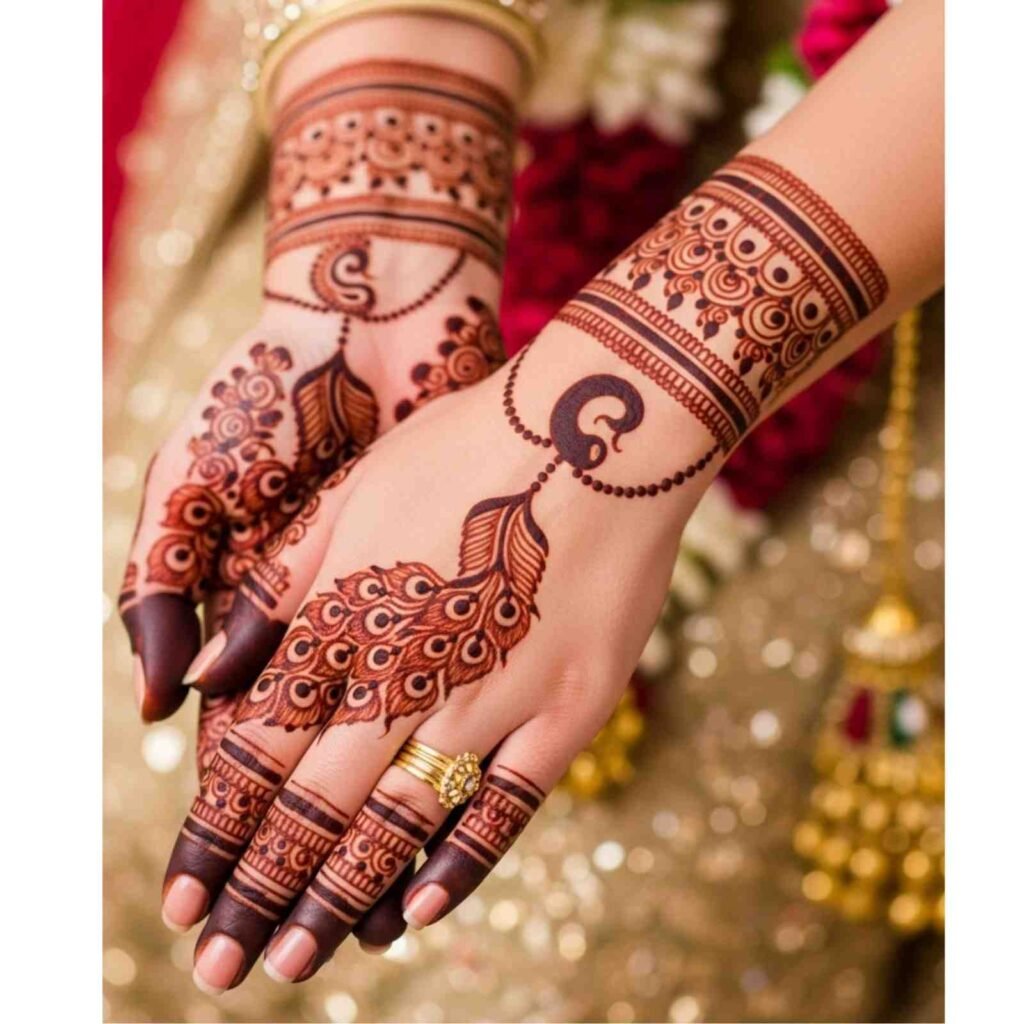 Paisley Inspired Motifs Mehndi Design for Back Hand