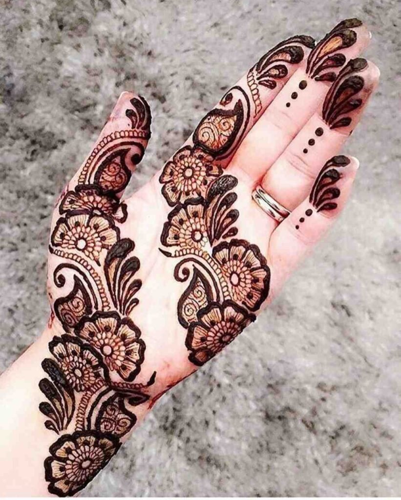 Arabic Rose with Jali Mehndi