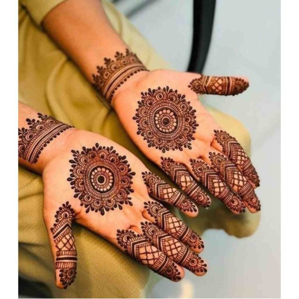 Bold Full-Hand Tikki Mehndi Design