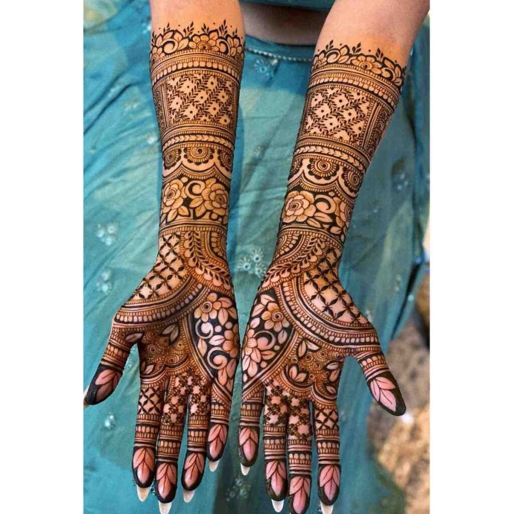 Bridal Fusion Floral Mehndi Design