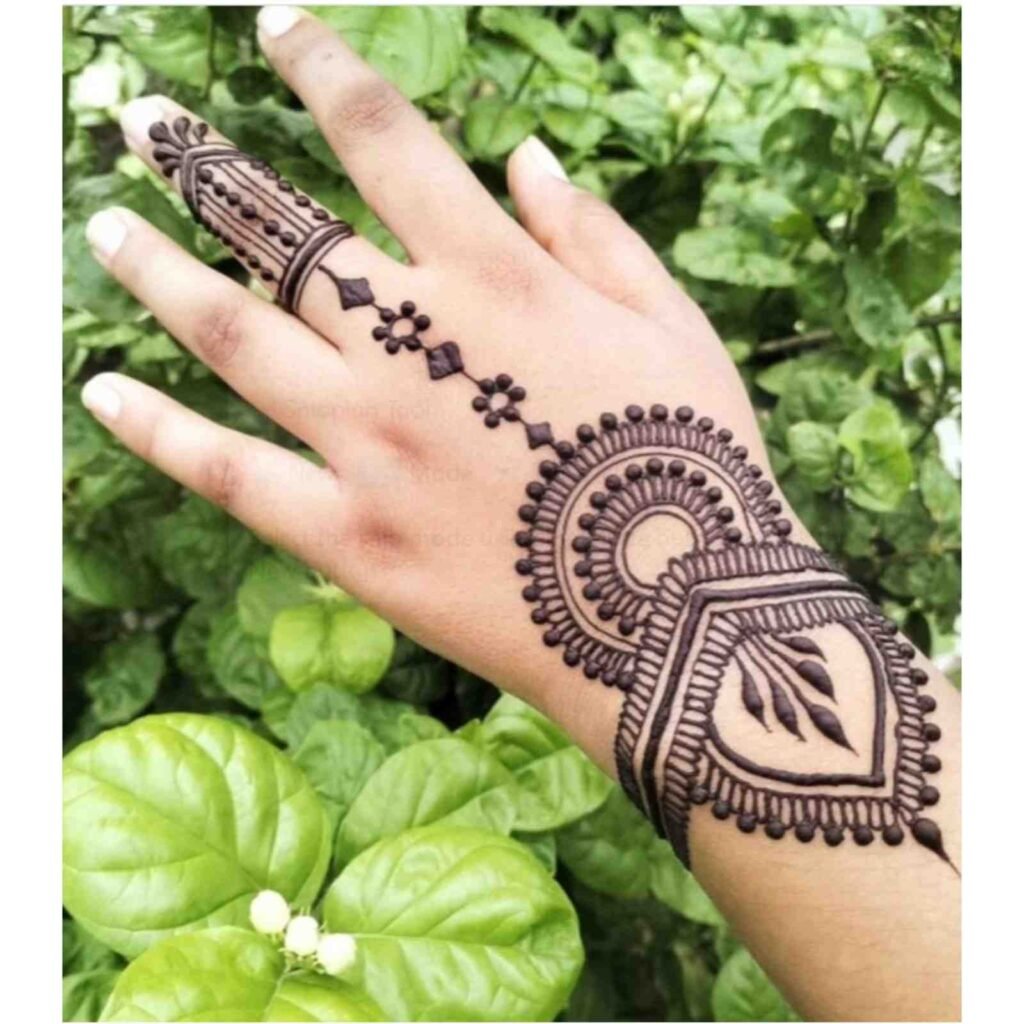 Finger Jewellery Mehndi Design
