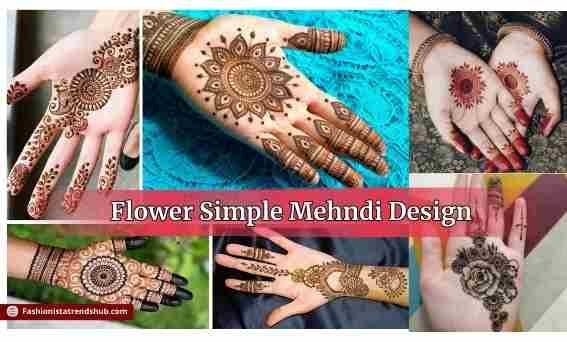 Flower Simple Mehndi Design Flower Front Hand