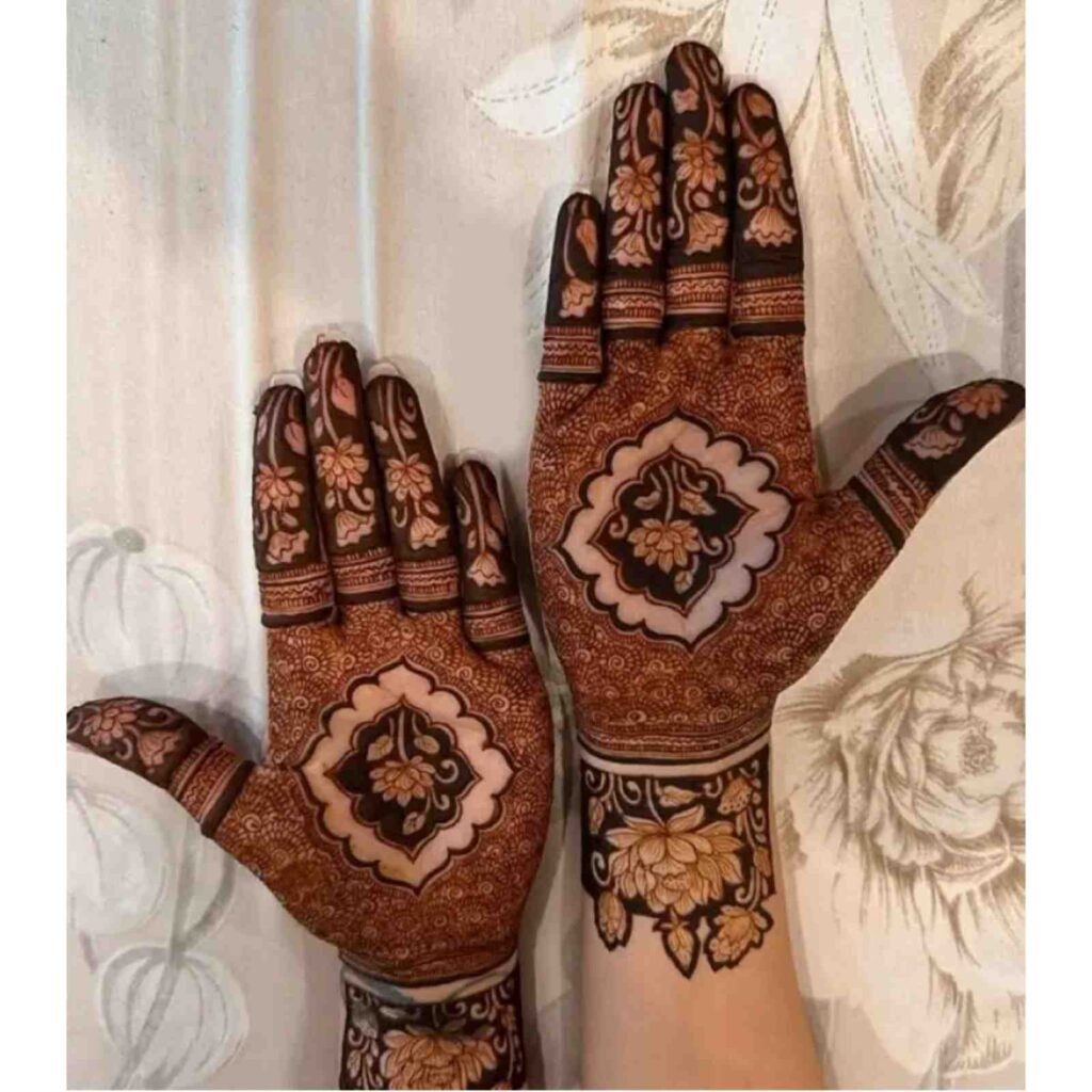 Front Hand Intricate Mehndi Design