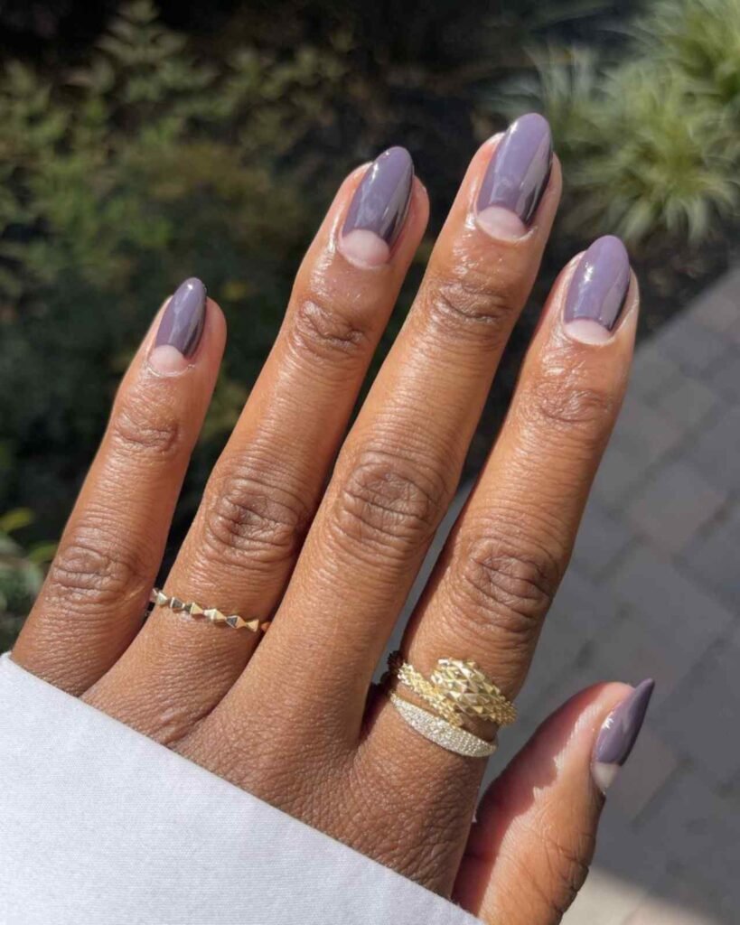 Half Moon Nail Designs Simple