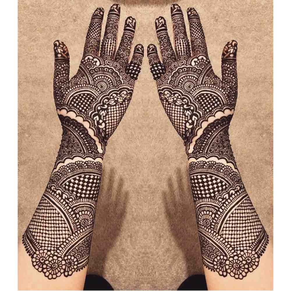 Jaali Full Hand Mehndi Design
