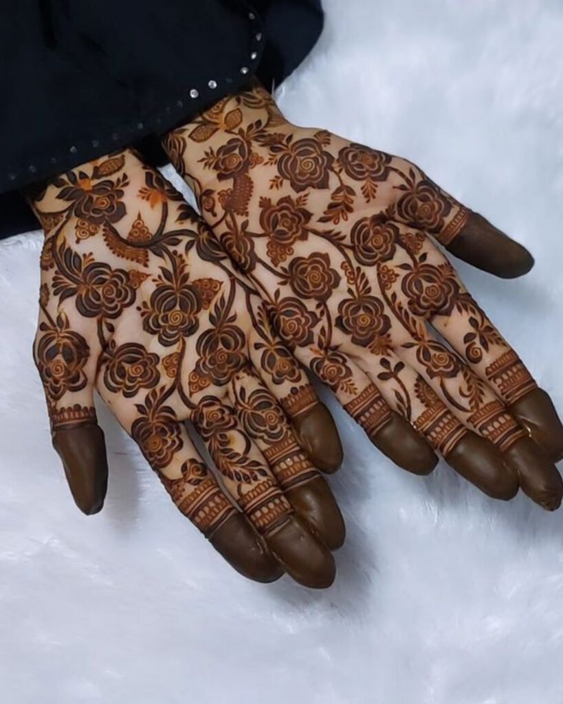 Jagua Rose Moroccan Big Jaali Mehndi Design For The Back Of Your Hand