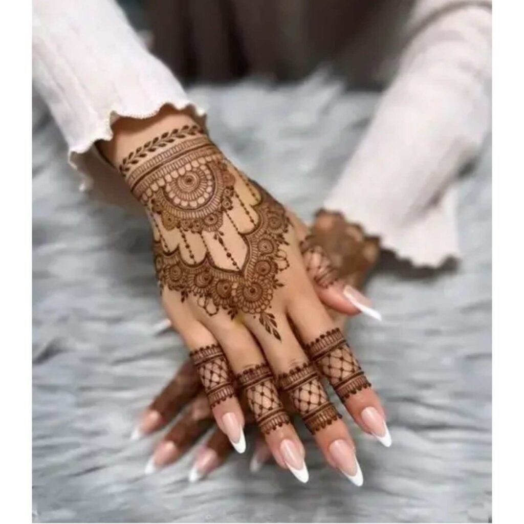 Jharokha Back Hand Mehndi Design