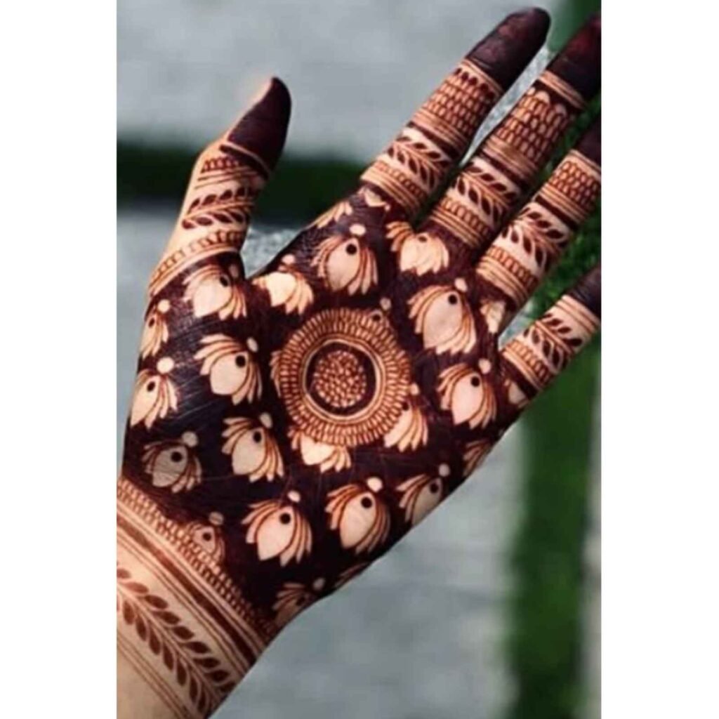 Lotus Design Mehndi Design