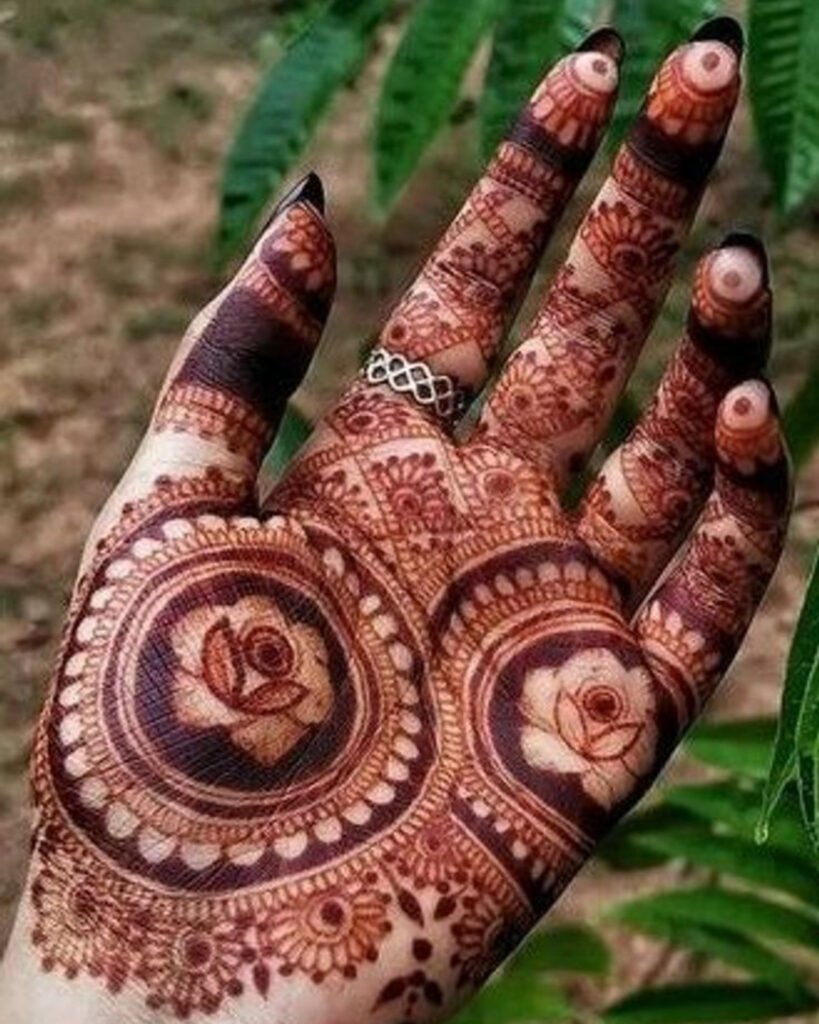 Mid Rose Flower Mehndi