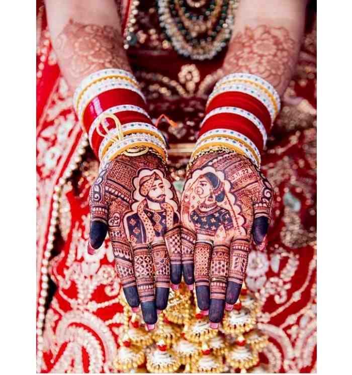 Rajasthan Inspired Bridal Mehndi Design Front Hand