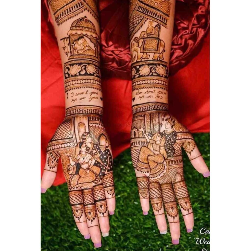 Royal Name Engraved Mehndi Design