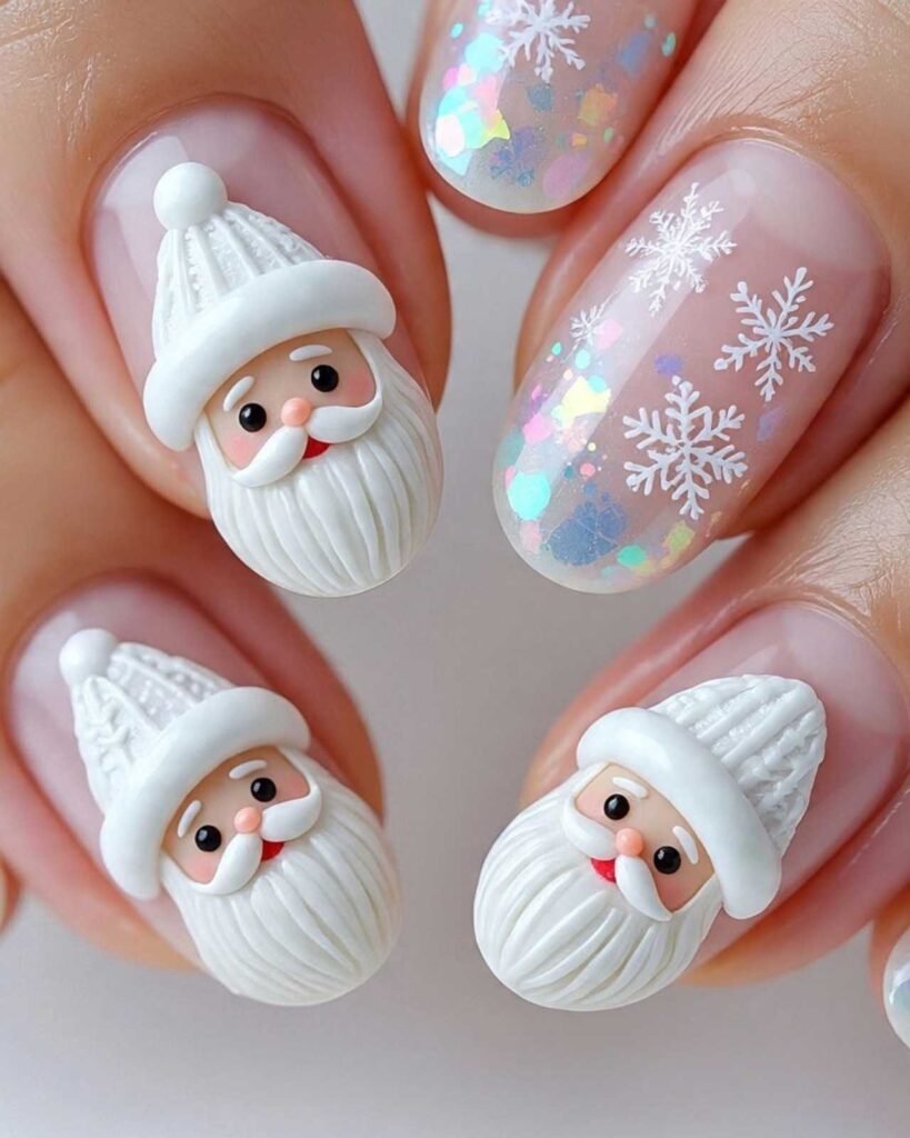 Snowman Nails 3d