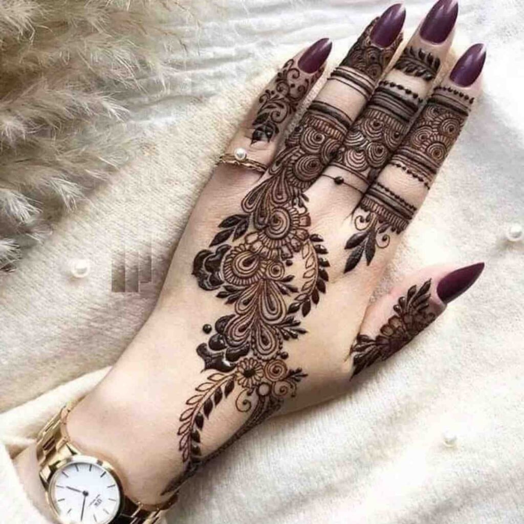 Floral Mehndi Design Back Hand