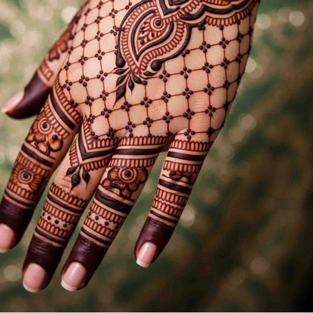 Simple Jaal Mehndi Design