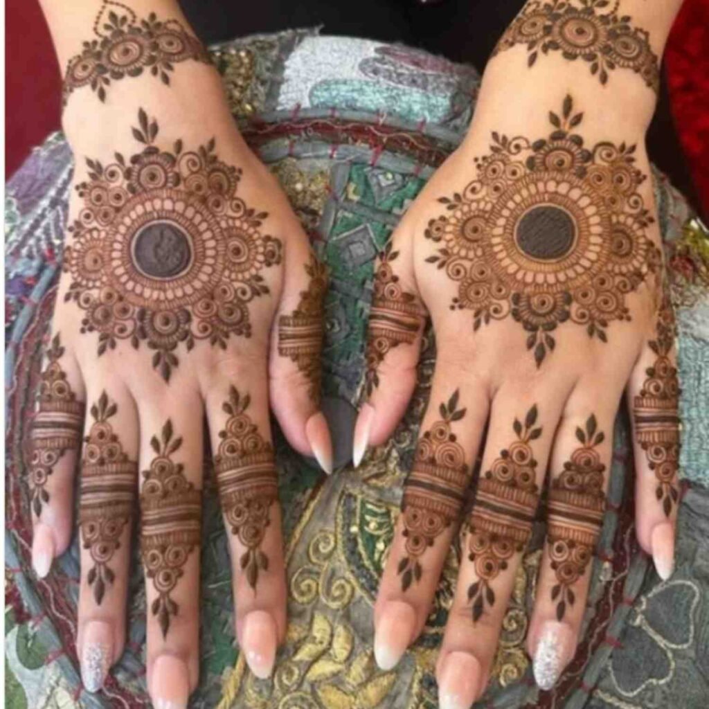Tikki Mehndi Design Back Hand Simple